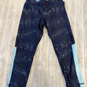 Under Armour Women's Navy and Light Blue Capris